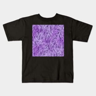 Lilac and Purple Fur Design Kids T-Shirt